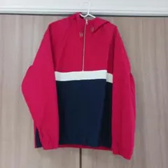 【新品未使用】GU フード付きマウンテンパーカー 赤/ネイビー