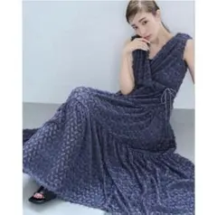 美品】FRAY I.D フリンジジャガードカシュクールワンピース - メルカリ
