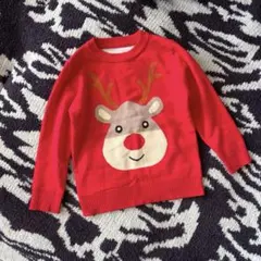 【美品】クリスマス トナカイ ニット