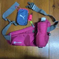 ⭐️値下げ⭐️ U-Makes 赤 ボディバッグ・ウエストポーチ　おまけ付き
