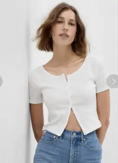 GAP リブクロップTシャツ S
