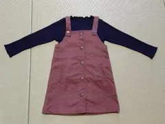 BREEZE チェック柄ジャンバースカート 110cm