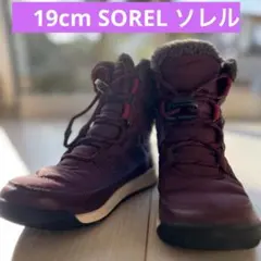 19cm ソレル SOREL スノーブーツ キッズ 紫