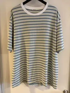 AURALEE HARD TWIST COTTON BORDER TEE 5