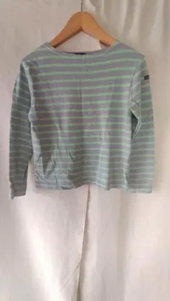 ルミノアボーダー柄長袖コットンバスクシャツMADE IN FRANCE M