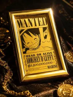 ONE PIECE ルフィ ゴールド手配書 純金999.9 24K 22k 18 - メルカリ