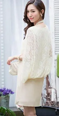 ◆新品◆レディース パーティードレス 結婚式 お呼ばれ レース 膝丈 XL