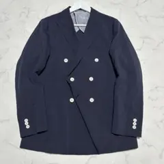 美品　メーカーズシャツ鎌倉　ダブルブレストジャケット　ネイビー　紺　イタリア製 美品 メーカーズシャツ鎌倉 ダブルブレストジャケット ネイビー 紺