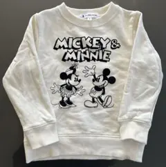 GLOBALWORK ミッキー＆ミニー トレーナー子供用 S(90-100cm)