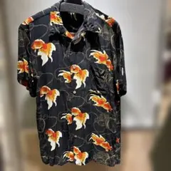 OLD NAVY アロハシャツ パイナップル柄 ネイビー L - メルカリ