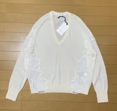 新品CO Vネックレースカーデイガン　サイズM