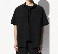 2024Theory luxeセオリーリュクス☆オープンカラーシアーシャツ38黒 
