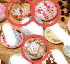 サンリオキャラクターズ 刺繍缶バッジビスケット3