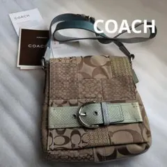 正規品 COACH シグネチャー パッチワーク ショルダーバッグ