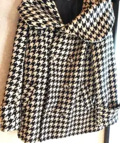 千鳥柄　コート　平成ギャル　y2k