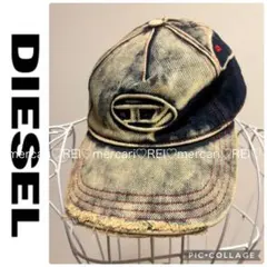 ディーゼル DIESEL キャップ　帽子　デニム　加工デザイン
