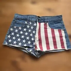 FOREVER 21 アメリカ国旗デザイン ショートパンツ US 28