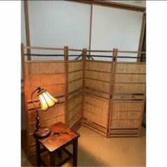 間仕切り 和風 パーテーション 衝立 レトロ 6%OFFクーポン☆パーテーション 衝立 間仕切り 竹製 おしゃれ 自立式