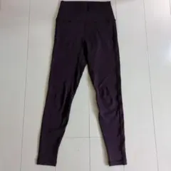 パープル ハイウエスト レギンス　サイズS