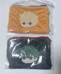 僕のヒーローアカデミア もふもふフラットケース 緑谷出久 爆豪勝己