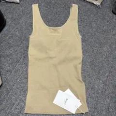 Ameri ベージュ パット入りタンクトップ Mのサムネイル