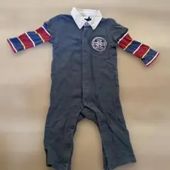 SHIPS ストライプロンパース 70