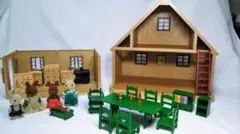 シルバニアファミリー　初期の家・うさぎ家族・家具