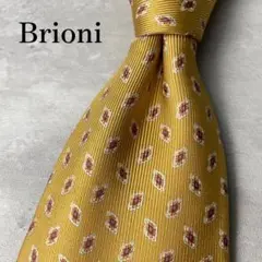 【未使用】Brioni ネクタイ 小紋柄 光沢 高級 肉厚 イタリア製 ブラウン 未使用】Brioni ネクタイ 小紋柄 光沢 高級 肉厚 イタリア製