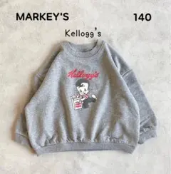 140【新品】マーキーズ キッズ ケロッグ 長袖 トレーナー グレー グッズのサムネイル