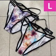 ブルーリーフラワー ハーフバックショーツ　2枚セット　L