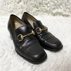 GUCCI グッチ　ローファー　靴　くつ　ホースビット　ゴールド　ダークブラウン