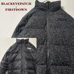 美品✨ブラックアイパッチ×ファーストダウン　ダウンジャケット　リバーシブル　XL