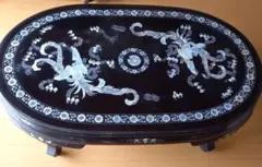 螺鈿細工 鳳凰図 木製 漆器 平卓 花台 飾り台 - メルカリ