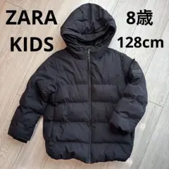 ZARA Kids ブラック フード付きダウンコート 8歳　120〜130cm