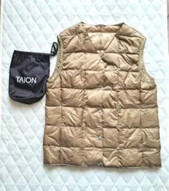 ★TAION★タイオン　ダウンベストカーキー色