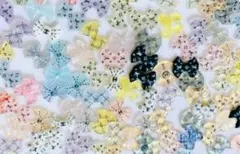 ネイルパーツ　ロゴ　リボン　デコパーツ