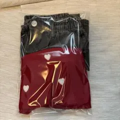 H&M2枚組　グレー デニムスカート 赤ハート120 子供服