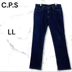 C.P.S　ジーンズ　ジーパン　デニム　裏起毛　LL　ゆったり　メンズ　濃紺のサムネイル