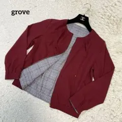 グローブ grove ジャケット ブルゾン リバーシブル グレンチェック