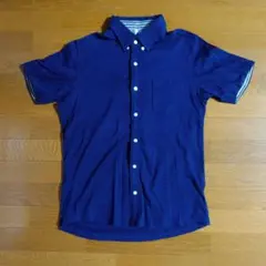 ＴＫ 半袖フルオープンポロシャツ XL ダークネイビー