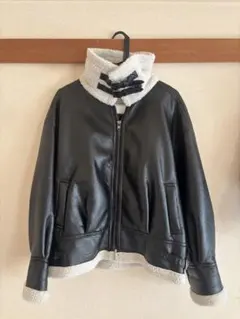 ムートンコート　ブラック