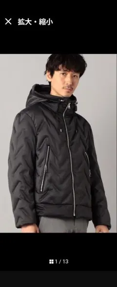 【未使用に近い】COMME CA MEN ◎ダウン入り 〈定価50,600円〉 COMME CA MEN（コムサメン） ダウンジャケット ダウン 矢振柄 3D