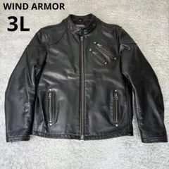 WIND ARMOR ウィンドアーマー シングルライダースレザージャケット 3Lのサムネイル