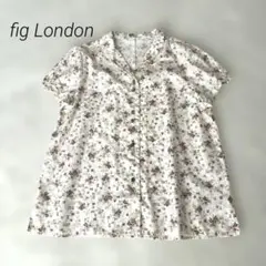 美品 近年✨fig London Yvette BL 半袖 花柄 ブラウスのサムネイル