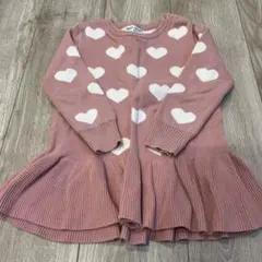 ピンク ハート柄 ワンピース 4T