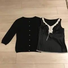 JAYRO カットソー& カーディガン セット　黒