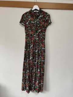 ZARA フラワープリント 半袖シャツワンピース