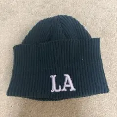 LAロゴ刺繍 ニット帽