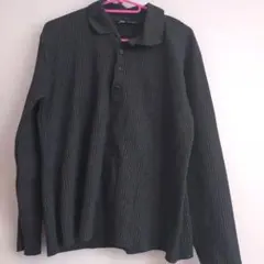 ZARA 　ダークグレー 　ニット　ポロシャツ