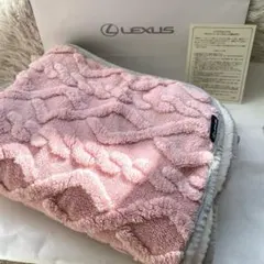 Lexus オリジナルブランケット ピンク（ケーブルニット柄&ボア）新品未使用